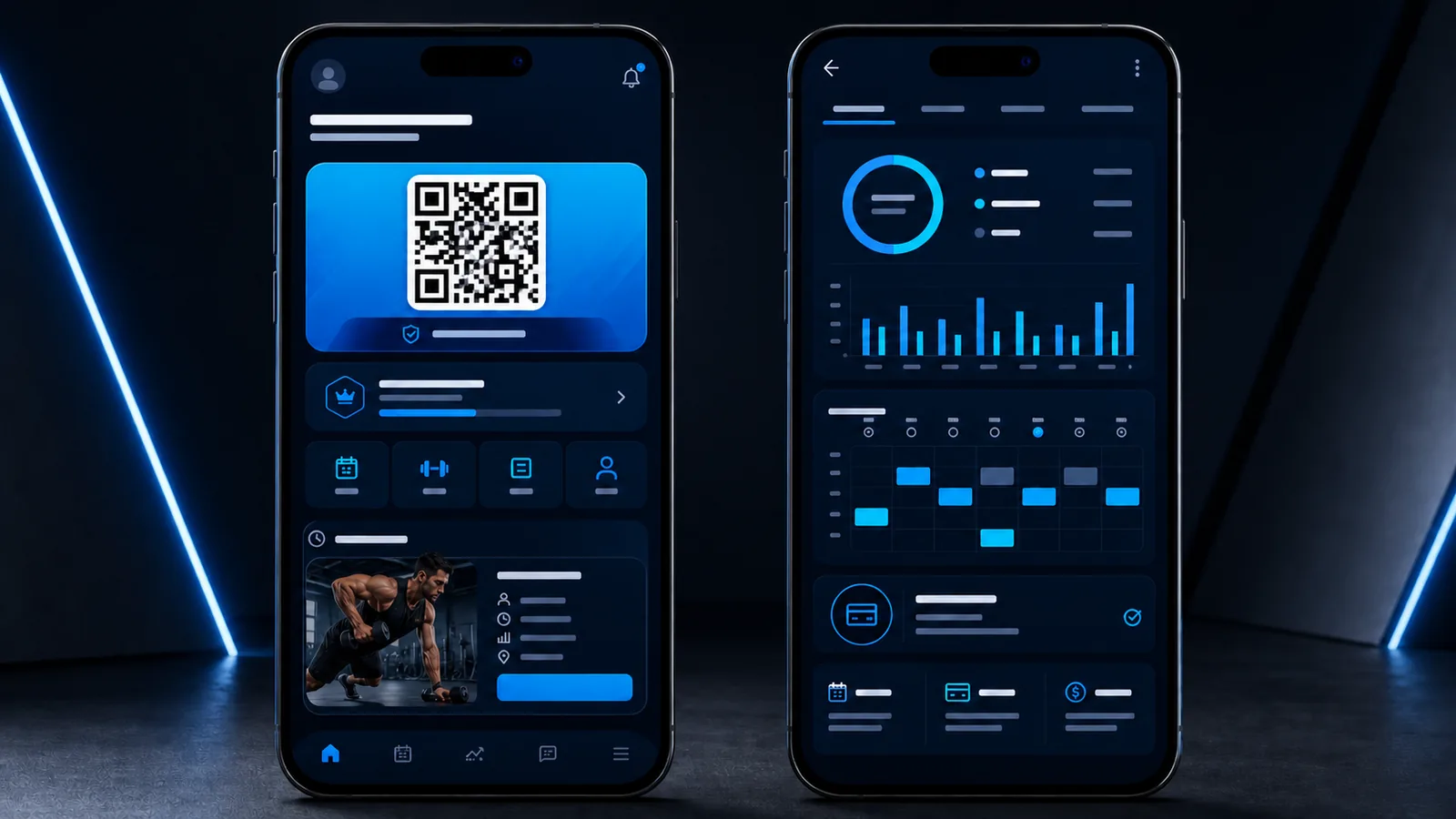 GYMBUL mobil uygulaması: QR geçiş kartı, ders takvimi ve gelişim ekranı